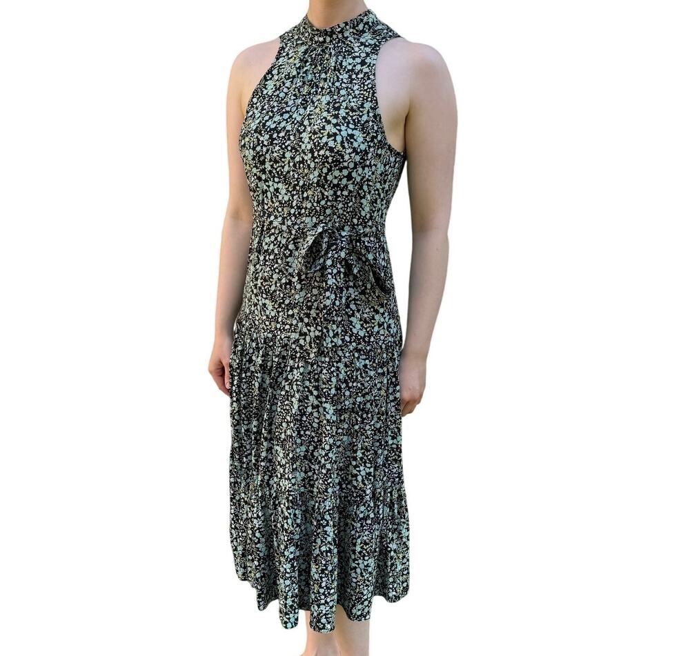 J. Crew Drapey Tiered Floral Midi Dress Fall Garden 8